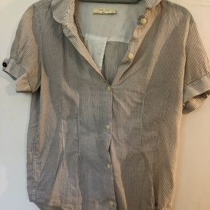 Lightweight cotton button down blouse